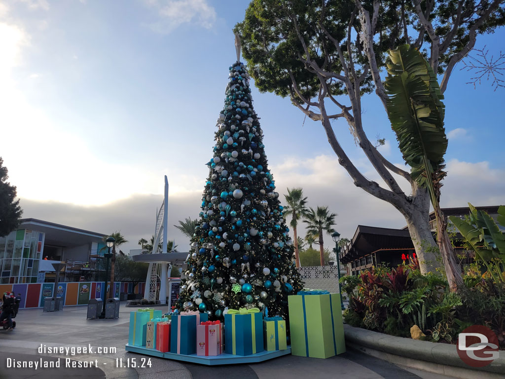 The Downtown Disney Tree and most of the decorations are up.