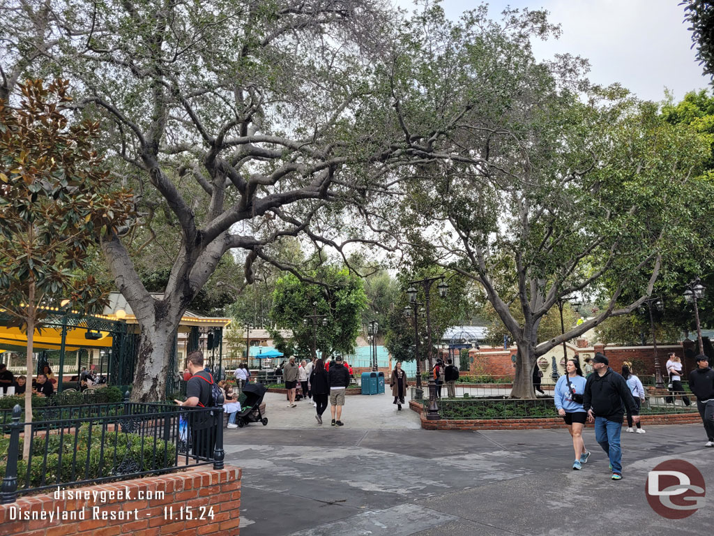 Most of the walls are now gone from New Orleans Square. The Haunted Mansion queue is still closed but the park has reopened.