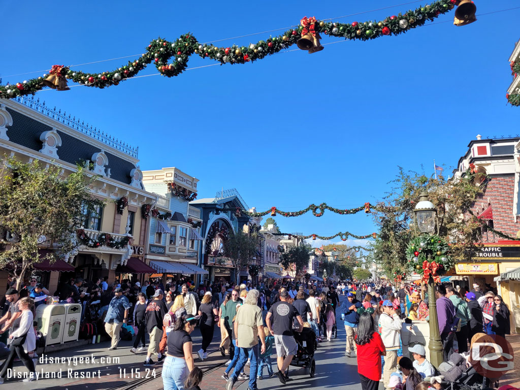 Found a spot for the 2:30pm A Christmas Fantasy Parade