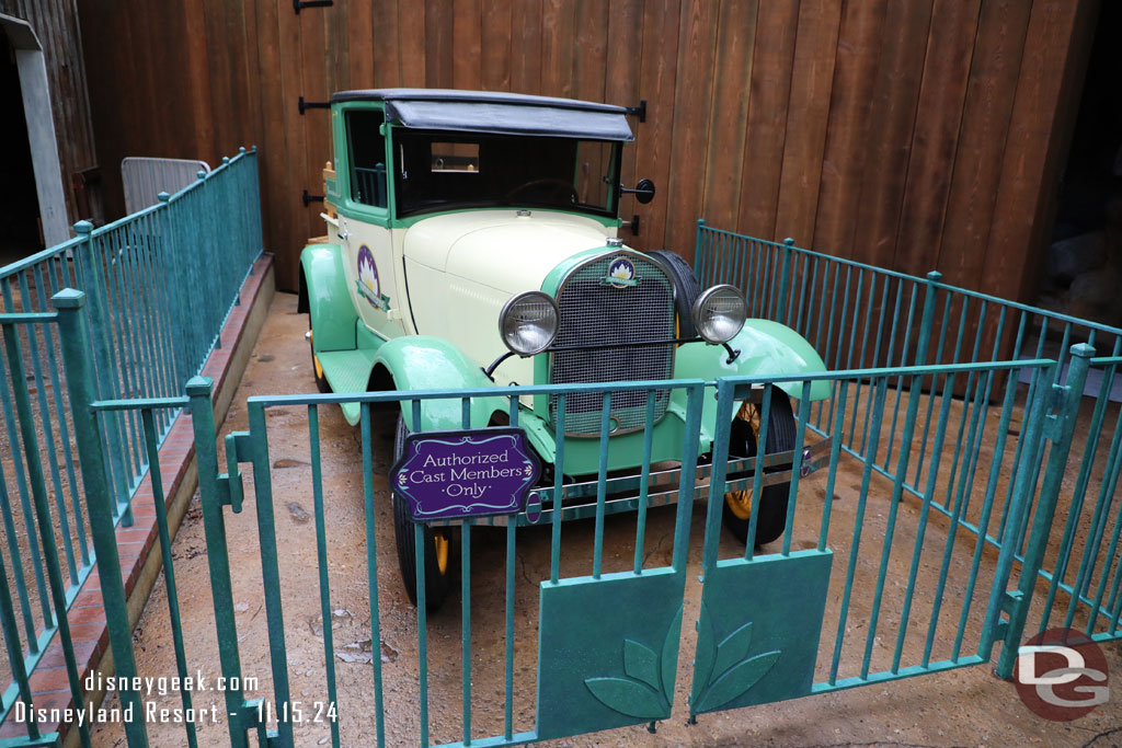 A daytime look at the truck at the exit to the attraction, last visit I only saw it at night.