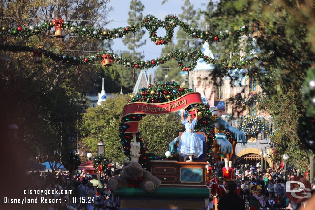 2:50pm - The first A Christmas Fantasy Parade of the season on Main Street USA