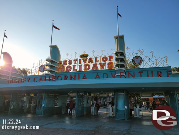 I am starting my day at Disney California Adventure today.