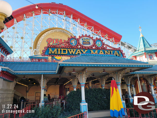 8:08am - Decided to visit Toy Story Midway Mania this morning