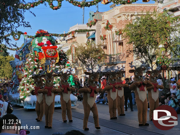 Santa and his reindeer