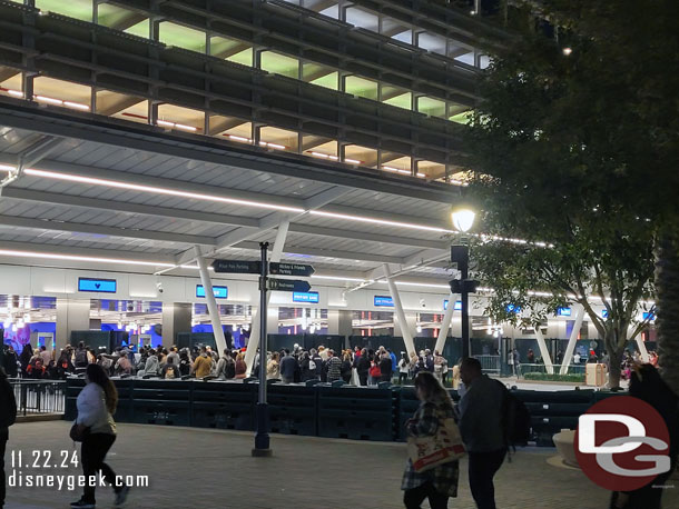 8:04pm - The security wait as I was leaving the parks this evening