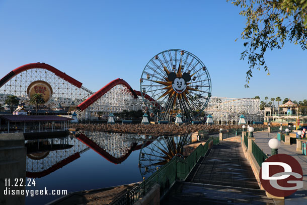 The World of Color platforms were up for some work this morning.