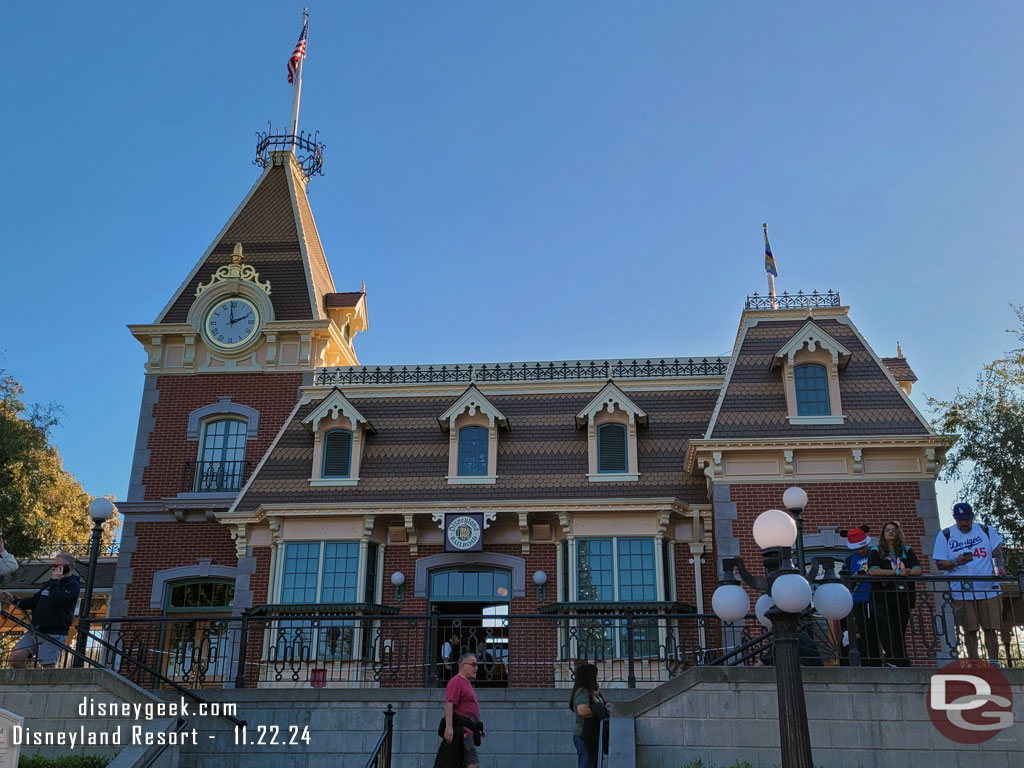 Main Street USA Train Station from Town Square