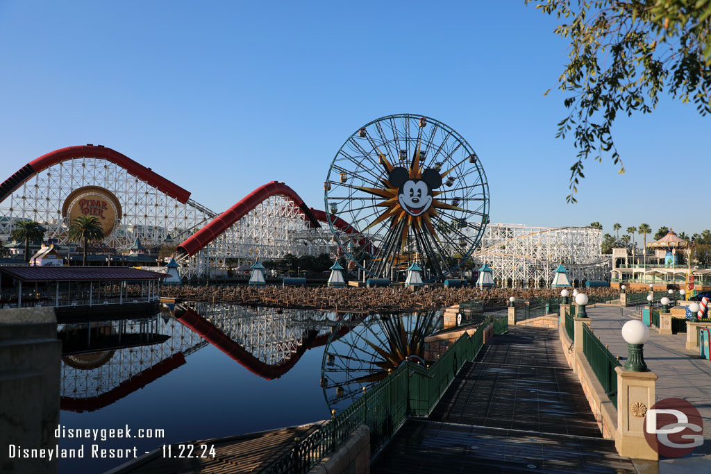 The World of Color platforms were up for some work this morning.