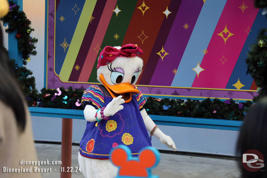 Daisy Duck visiting guests