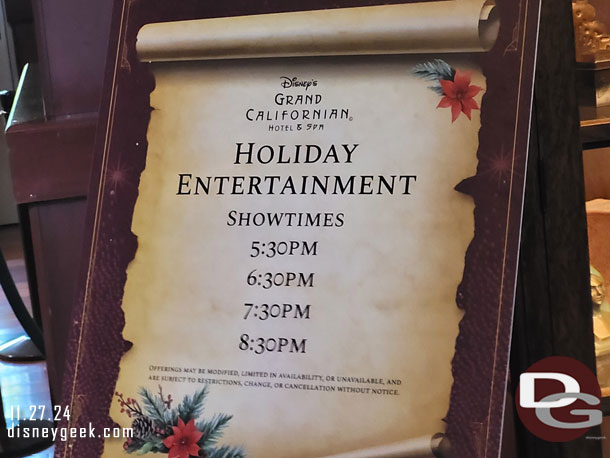 There is entertainment in the evening.  No indication of which groups just set times posted.