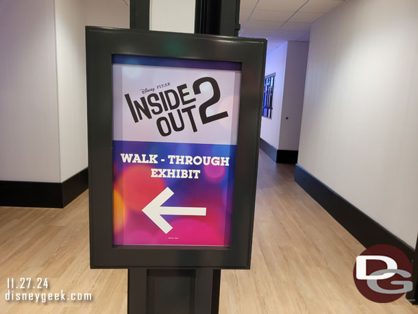 On the second floor there is an Inside Out 2 exhibit