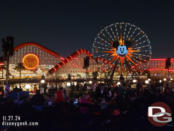 8:30pm - Found a spot for World of Color Season of Light