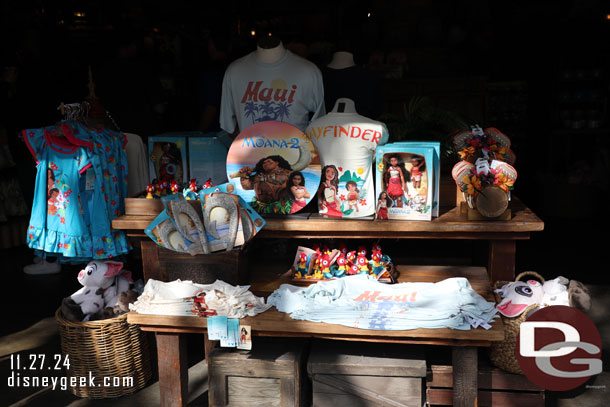 Moana 2 merchandise in Adventureland