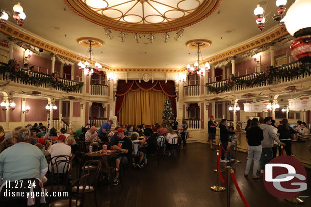 Stopped by the Golden Horseshoe. All quiet on the stage with no entertainment on the schedule.