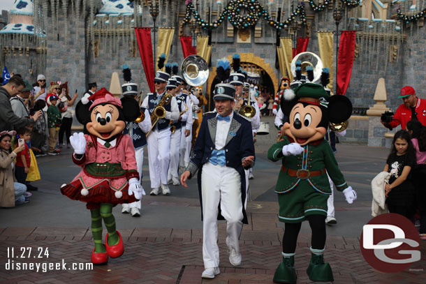 The group sets off for Town Square