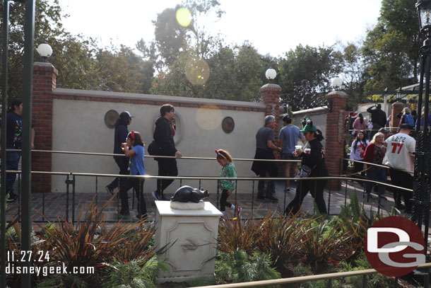 Guests funneling into the new queue.  