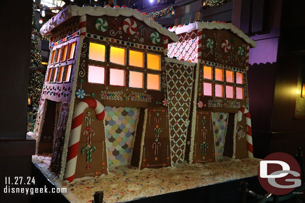 The back side of the gingerbread house