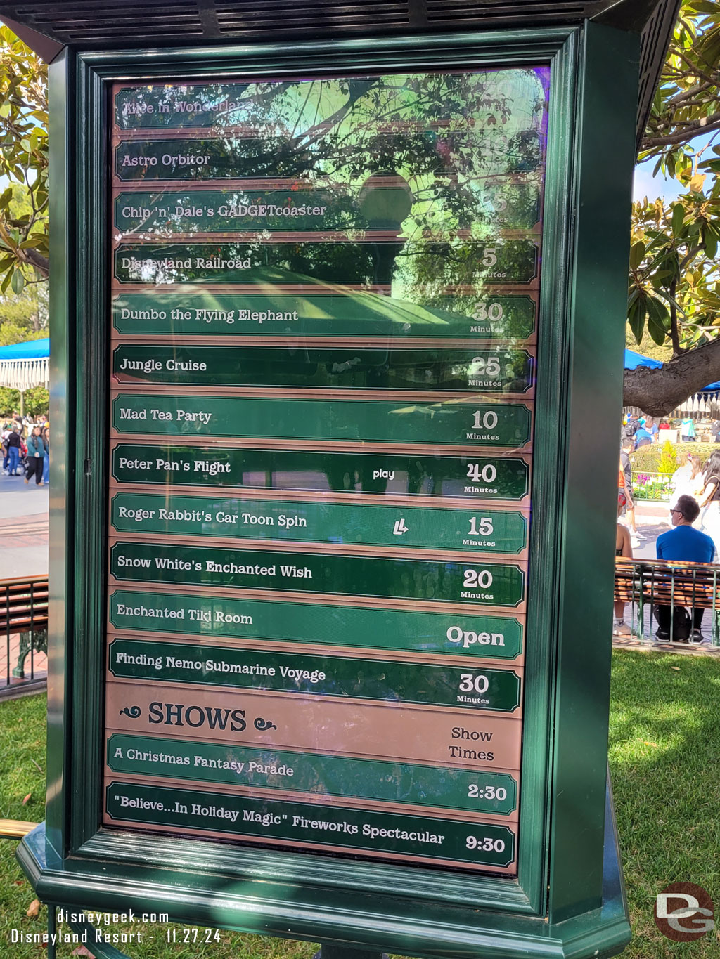 11:47am - Disneyland wait times