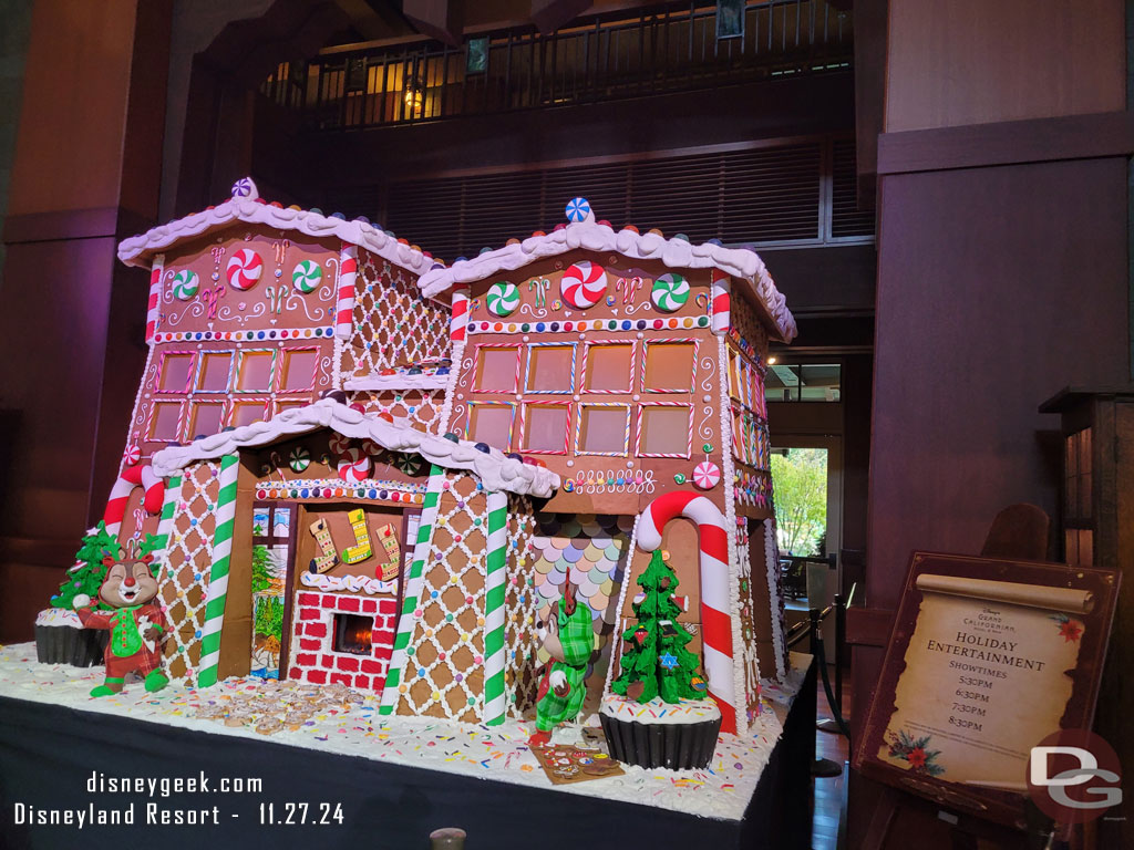 The 2024 gingerbread house in Disney