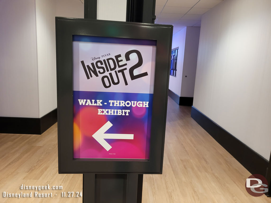 On the second floor there is an Inside Out 2 exhibit