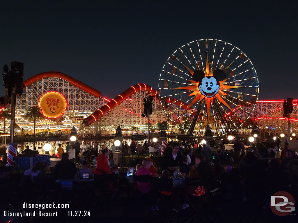 8:30pm - Found a spot for World of Color Season of Light