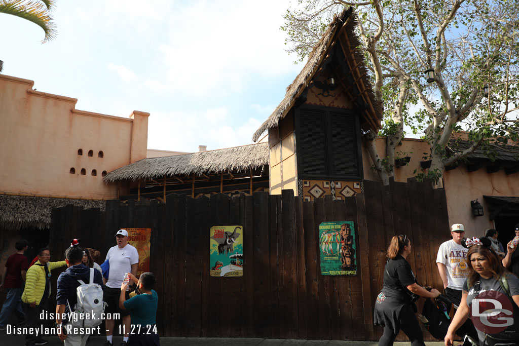 The Adventureland walls are still up if anyone is wondering. There have been no visible signs of progress in months.