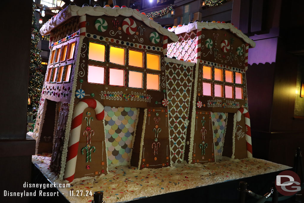 The back side of the gingerbread house