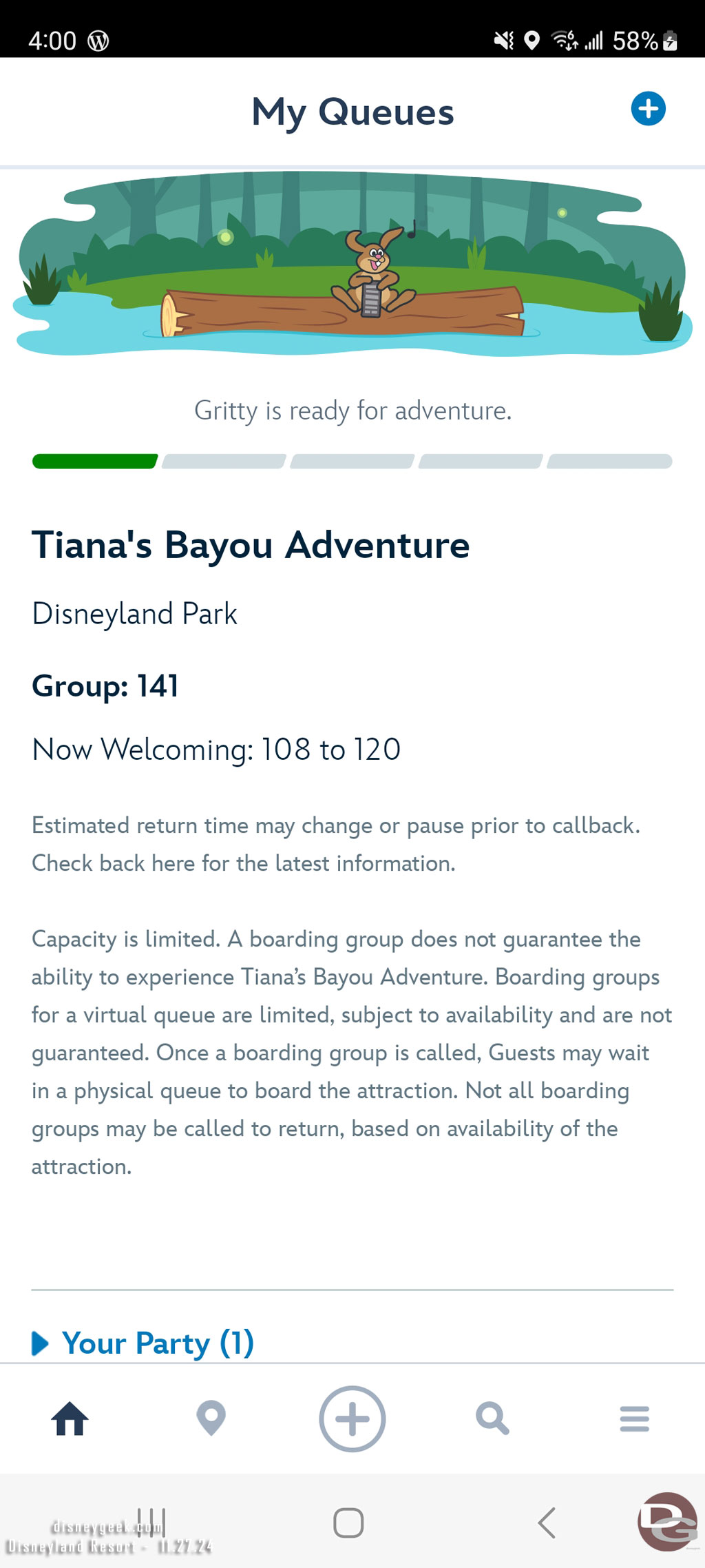 Picked up a virtual queue spot for Tiana