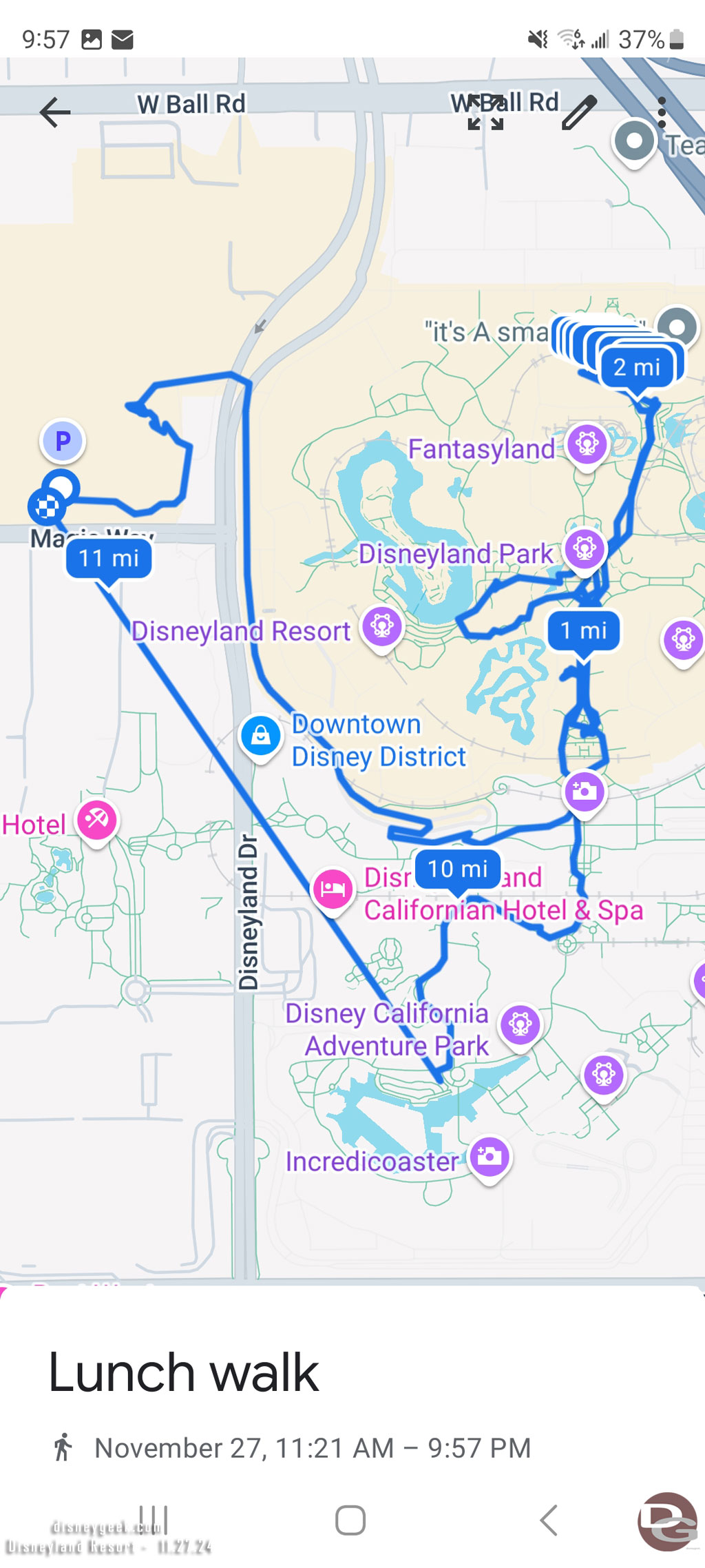 Seems Google lost track of me today a number of times. My hotel visits and Galaxy