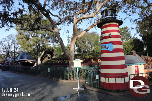 8:03am - My first stop of the day the Storybook Land Canal Boats to see the Christmas decorations.