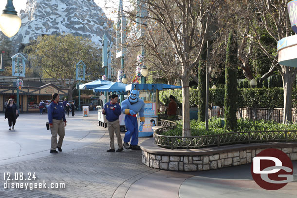 Genie out looking for guests to greet