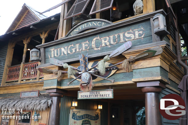 9:07am - Decided to visit the Jungle Cruise