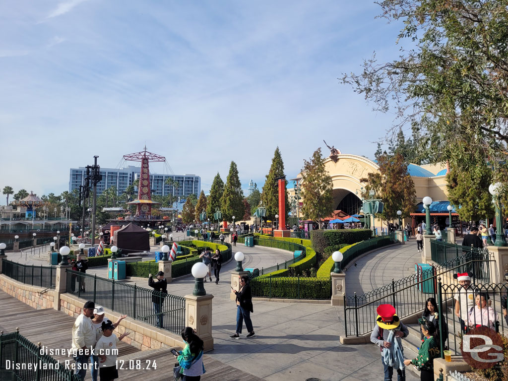 Paradise Park is quiet, no performers on the stage until the evening concerts