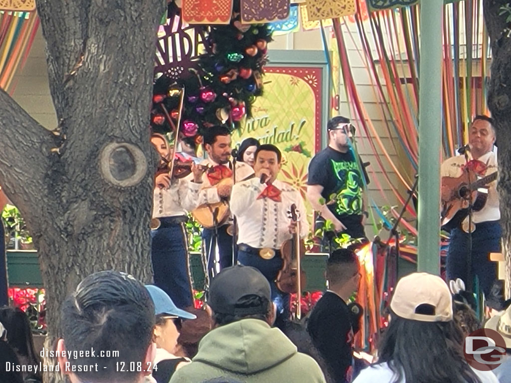 Listened to (and caught a glimpse) of this group performing on the band stand as I waited for Viva Navidad Street Party