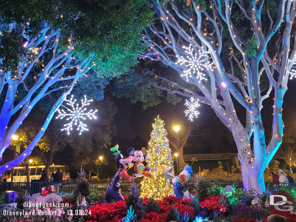 My first time this season walking through Downtown Disney after dark.  A look at the decorations.