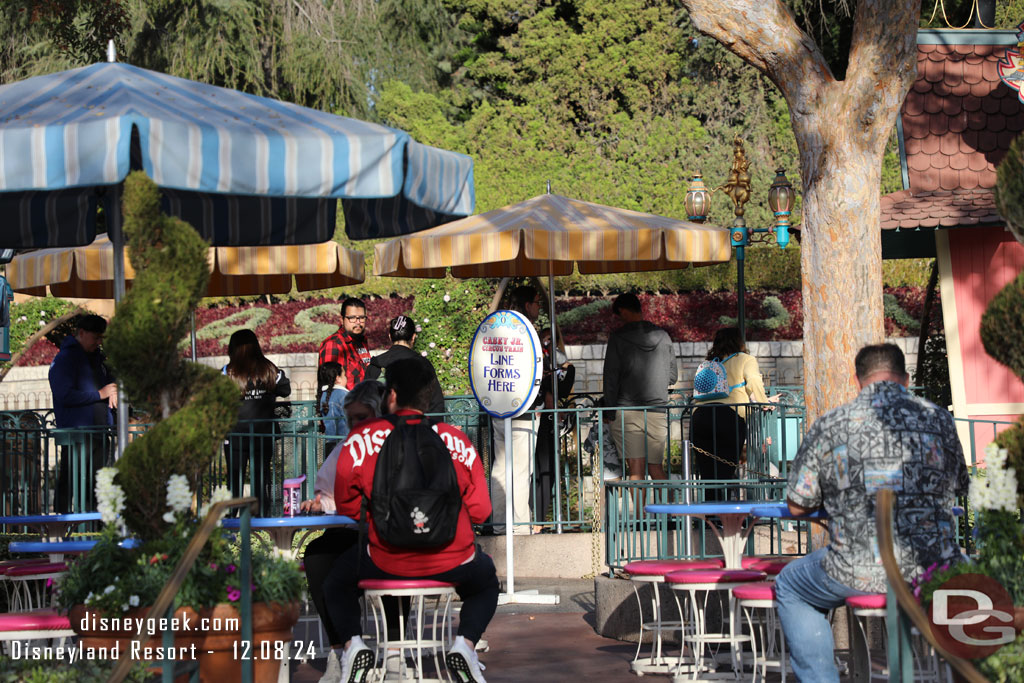 Found it odd to see a sign for the Casey Jr queue. Guess later in the day it may be helpful.