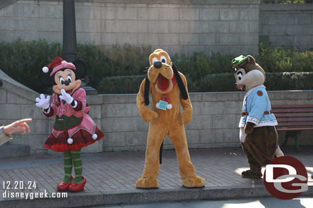 Minnie Mouse, Pluto and Chip