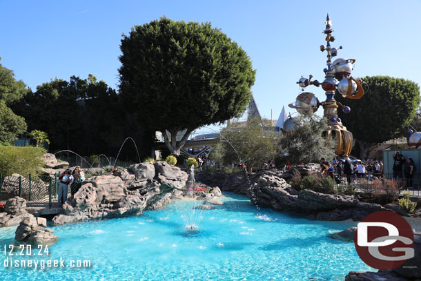 The fountains and pond have been renovated