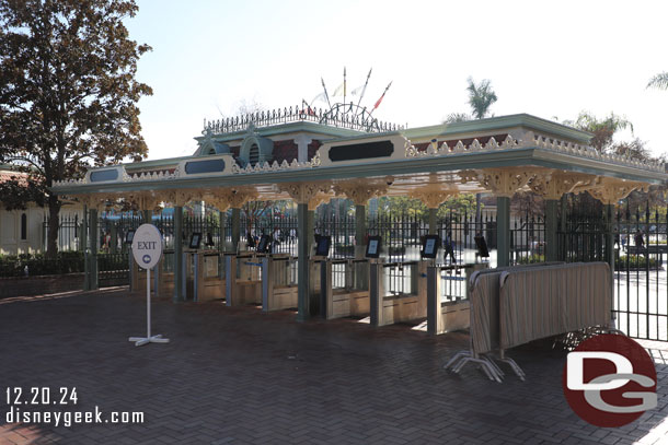 The new turnstiles were not being used as an exit this afternoon.