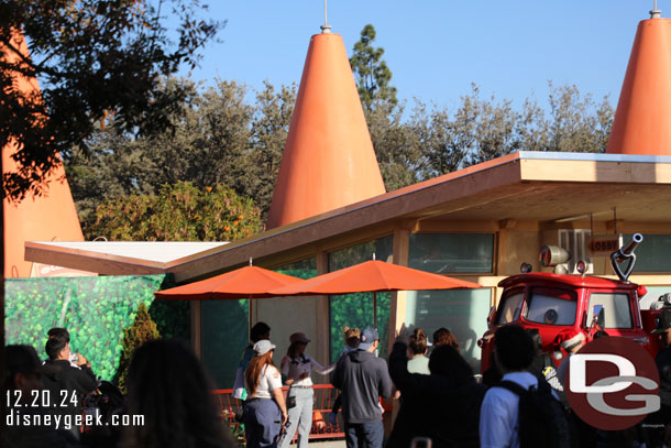 The Cozy Cone renovation work continues. You can see the new shade structure for the eating area.