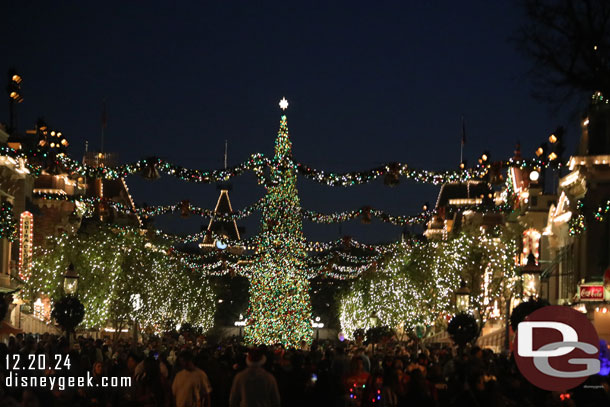 5:23pm - Found a spot for a Christmas Fantasy Parade