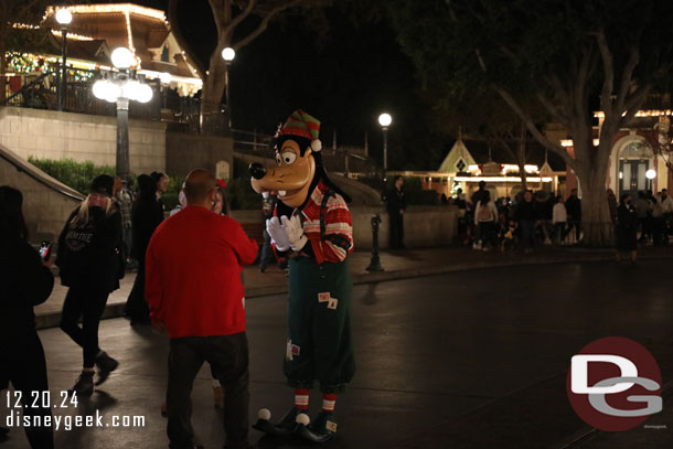 Goofy out greeting guests