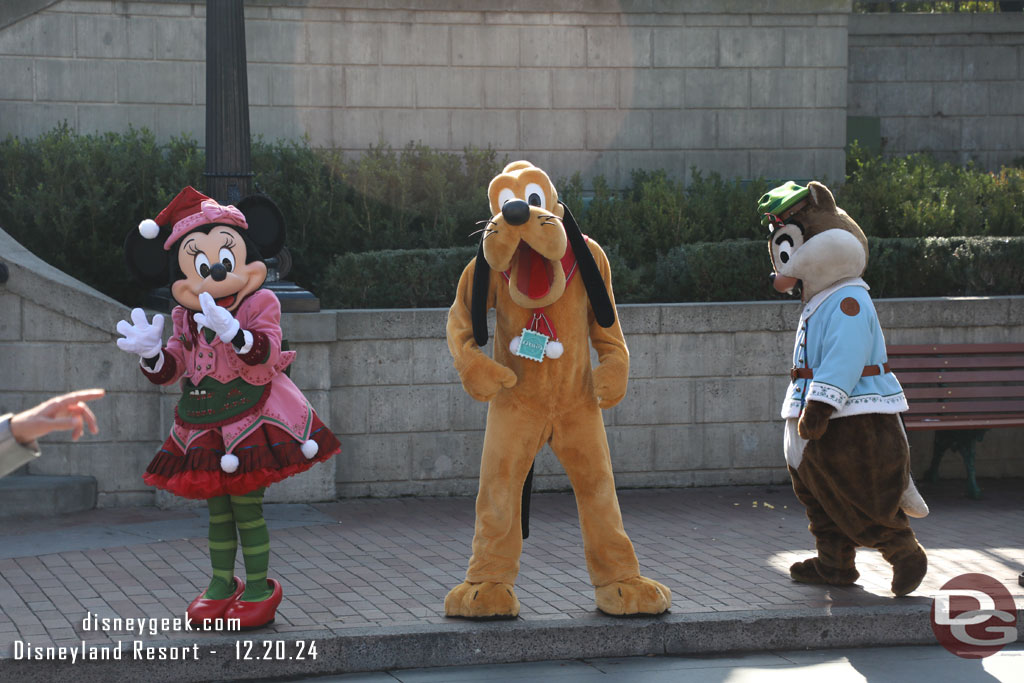 Minnie Mouse, Pluto and Chip