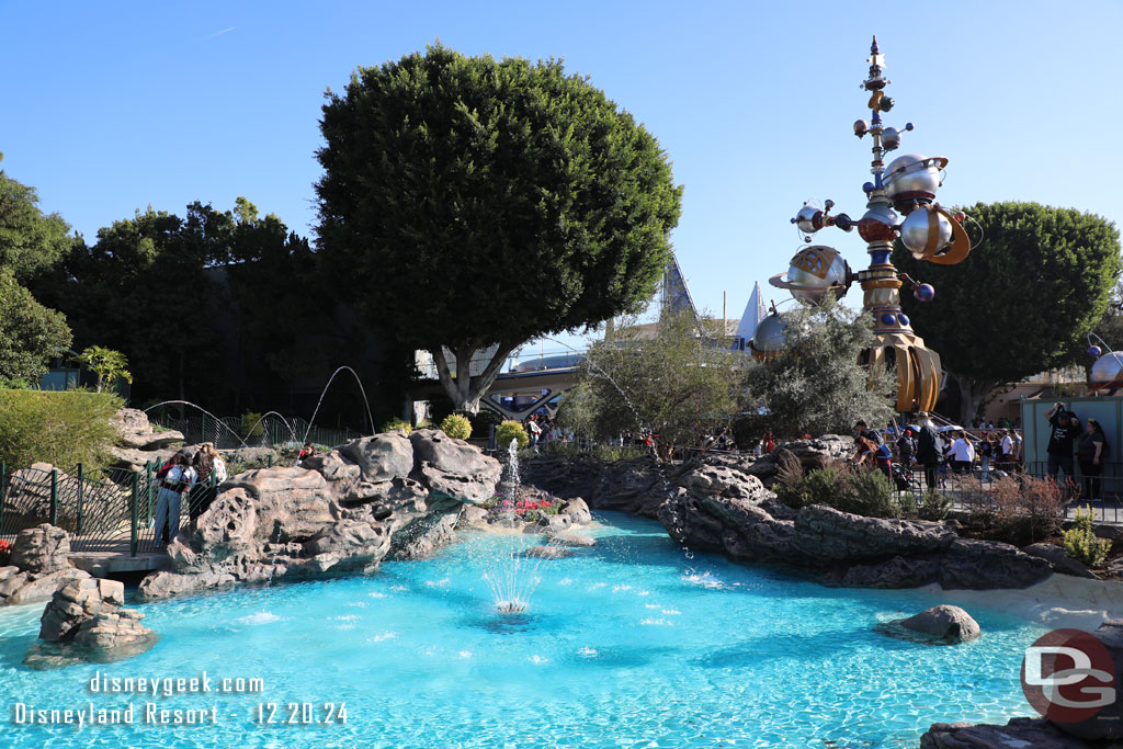 The fountains and pond have been renovated