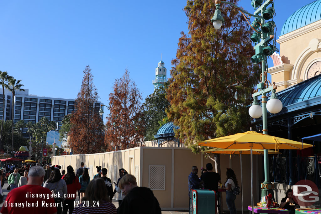 The Little Mermaid queue work continues. The attraction was open.