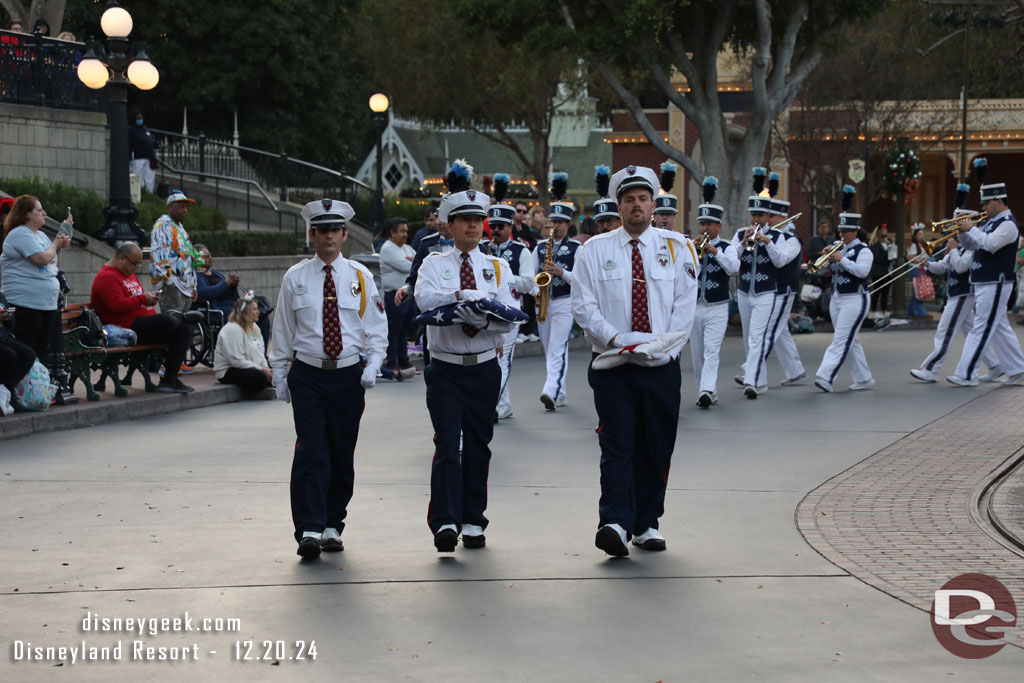 Flag Retreat in Town Square at Disneyland