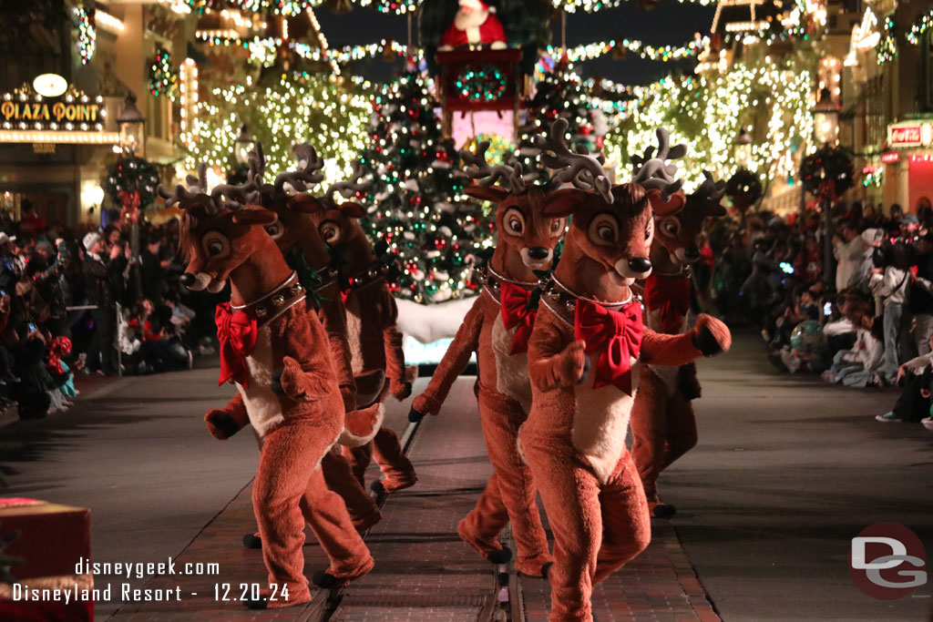 Santa and his reindeer