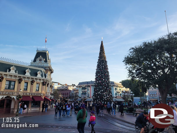 7:45am - Main Street USA 15 minutes prior to park opening.