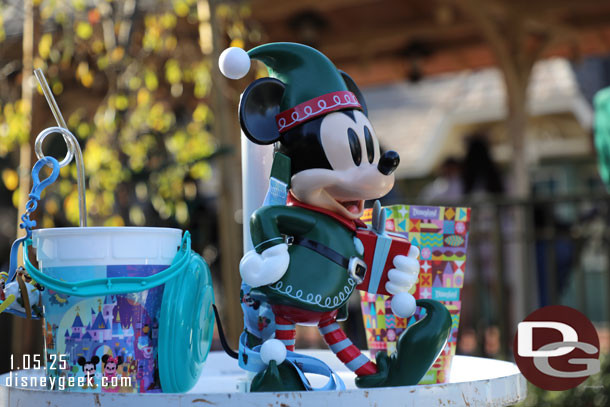 The Mickey Elf popcorn buckets lasted the season.