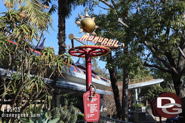 11:39am - Going for a Monorail ride to Downtown Disney (before it closes for renovation tomorrow)